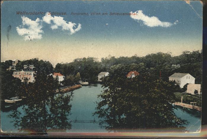 Woltersdorf Erkner Schleuse Panorama Villen