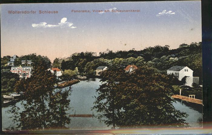 Woltersdorf Erkner Schleuse Panorama Villen