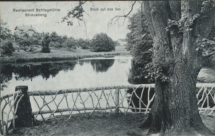 Strausberg Brandenburg Restaurant Schlagmuehle See