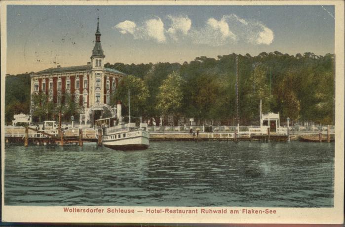 Woltersdorf Erkner Schleuse Hotel Restaurant Ruhwald Flake