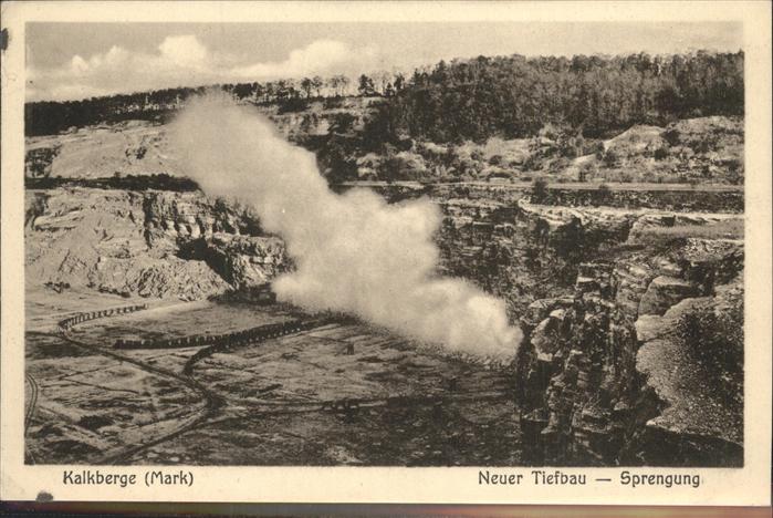 Kalkberge Neuer Tiefbau Sprengung