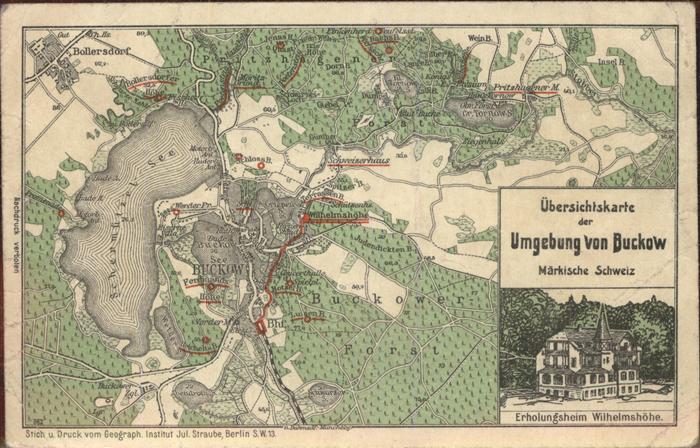 Buckow Maerkische Schweiz Landkarte Strassenkarte Umgebung Übersi