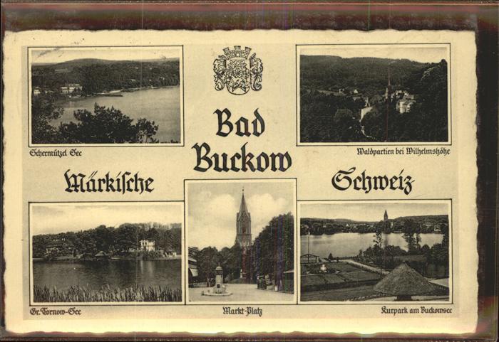Buckow Maerkische Schweiz Stadtwappen Waldpartien Wilhelmshöhe Ku