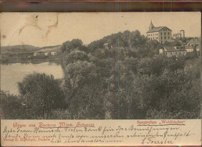 Buckow Maerkische Schweiz Sanatorium Waldfrieden