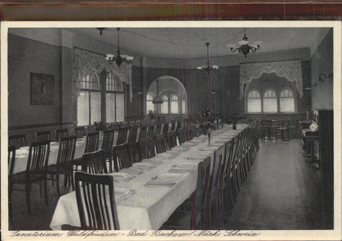 Buckow Maerkische Schweiz Sanatorium Waldfrieden Saal