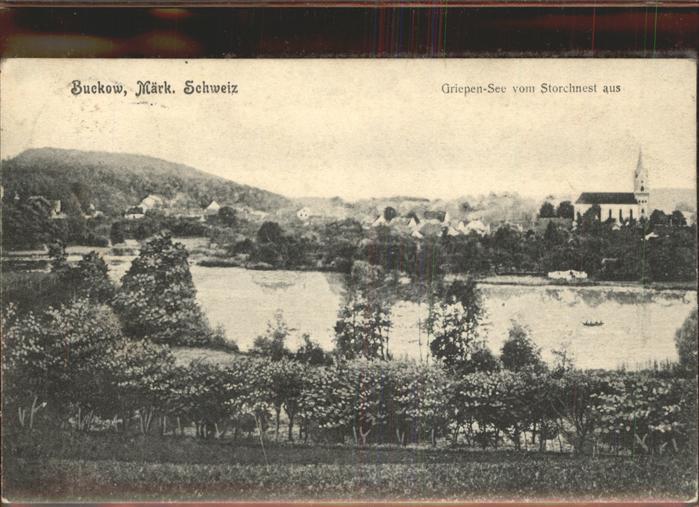 Buckow Maerkische Schweiz Griepen-See Storchnest