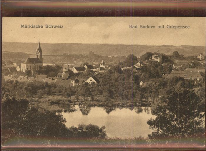 Buckow Maerkische Schweiz Gripensee