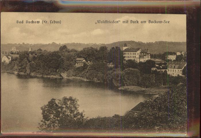 Buckow Maerkische Schweiz Waldfrieden Park Buckow-See