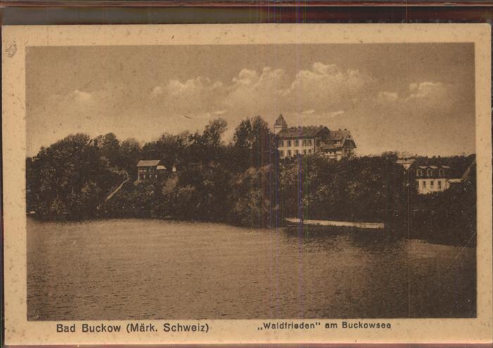 Buckow Maerkische Schweiz Waldfrieden Buckowsee