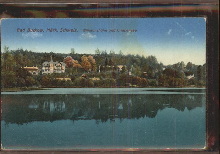 Buckow Maerkische Schweiz Gripensee