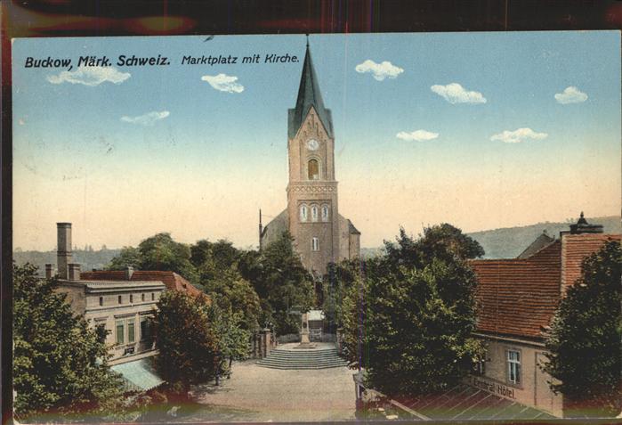 Buckow Maerkische Schweiz Marktplatz Kirche