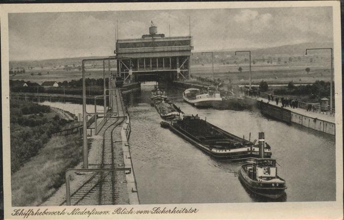 Niederfinow Schiffshebewerk Kahn Schlepper