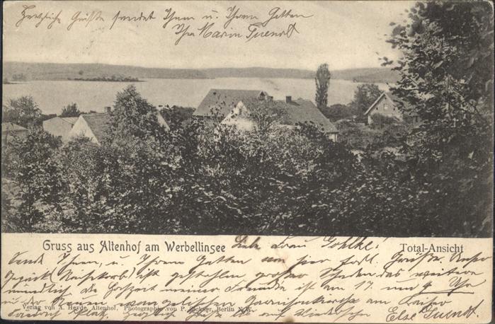 Altenhof Eberswalde Ortsansicht mit Werbellinsee