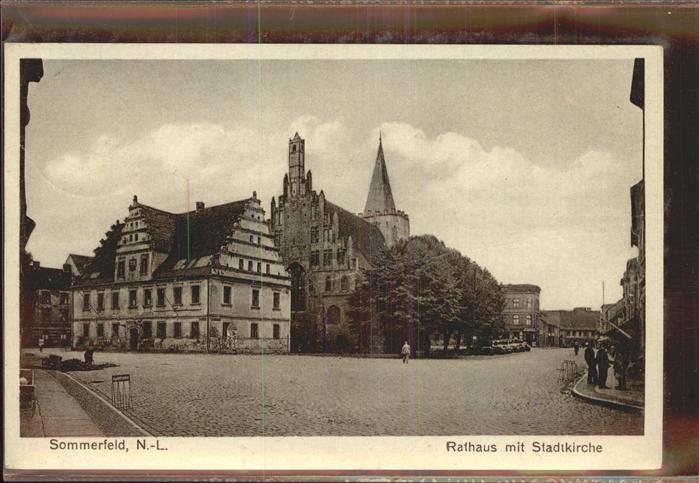 Sommerfeld Lubsko Rathaus mit Stadtkirche