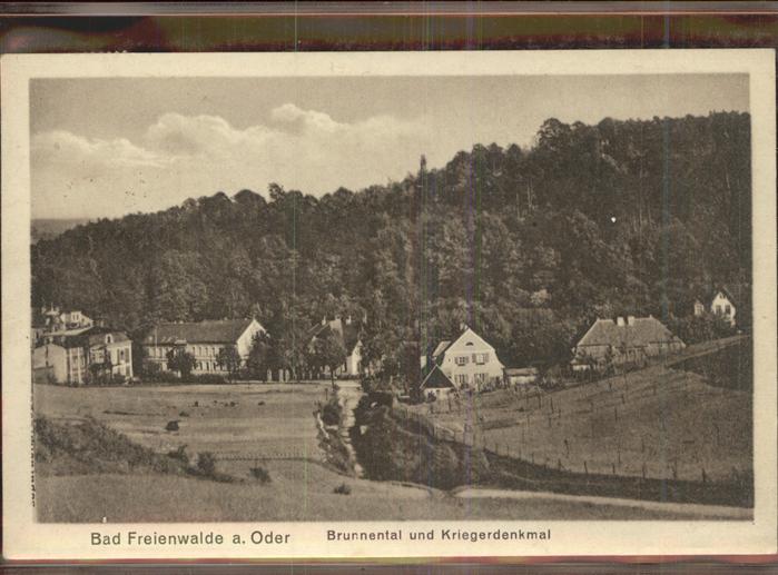 Bad Freienwalde Brunnental und Kriegerdenkmal