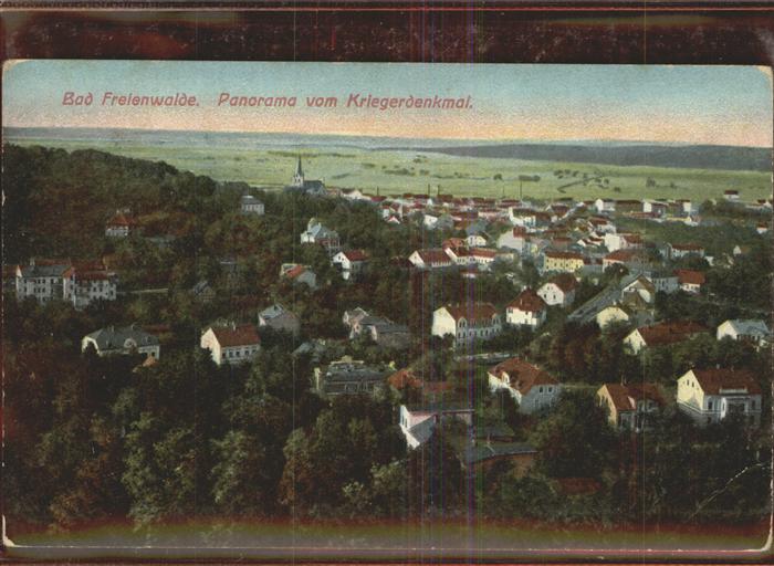 Bad Freienwalde Panoramablick vom Kriegerdenkmal