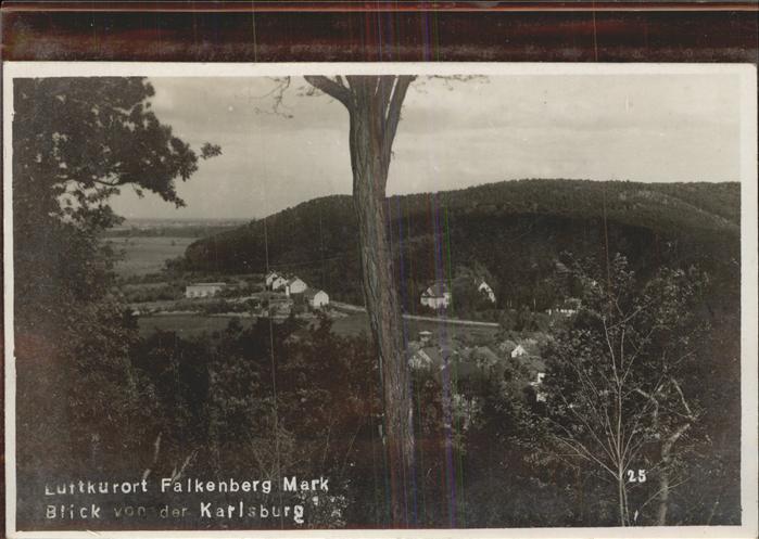 Falkenberg Mark Blick von der Karlsburg