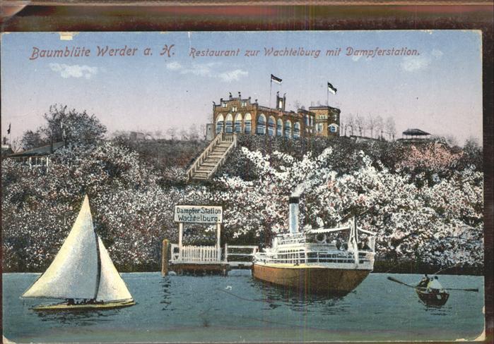 Werder Havel Restaurant zur Wachtelburg mit Dampferstation