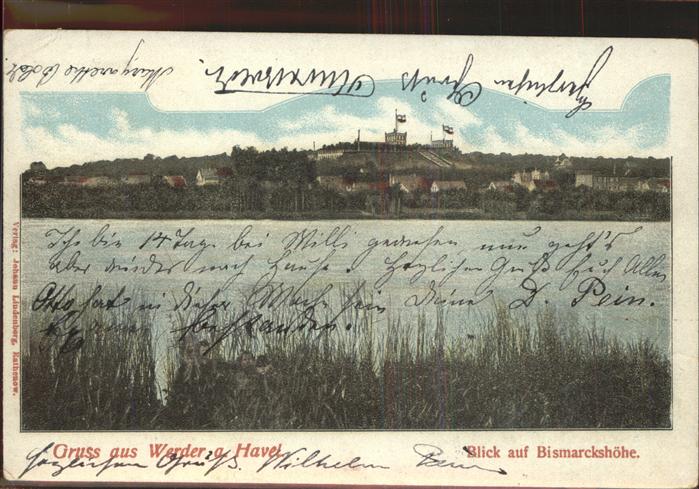 Werder Havel Blick auf Bismarckshöhe