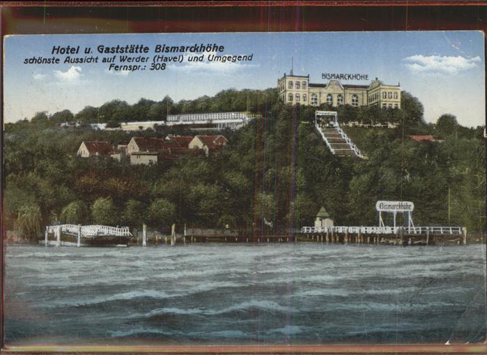 Werder Havel Hotel u.Gaststätte Bismarckhöhe