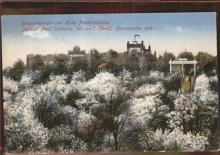 Werder Havel Bergrestaurant u.Hotel Friedrichshoehe