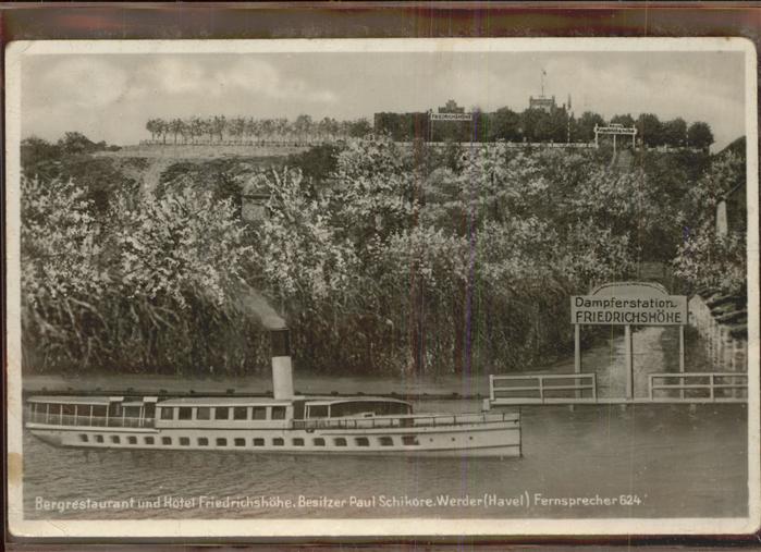 Werder Havel Bergrestaurant u.Hotel Friedrichshöhe u