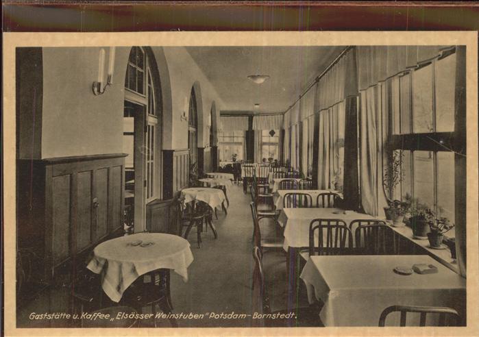 Potsdam-Bornstedt Innenansicht von der Gaststätte u.Kaffe