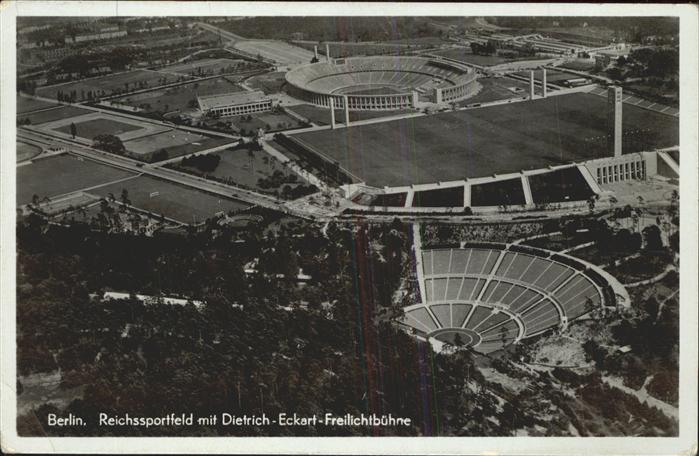 BERLIN  CITY Luftaunhame vom Reichssportfeld u.Dietrich-Eckart-Freilichtbuehne