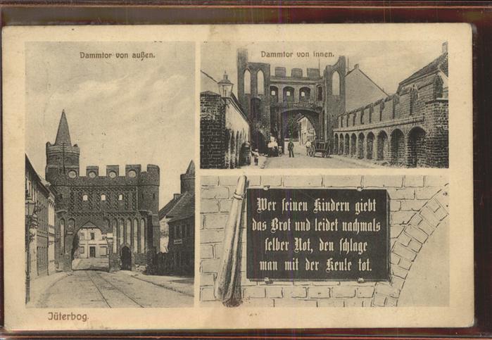 Jueterbog Brandenburg Dammtor Inschrift Tafel Keule Feldpost