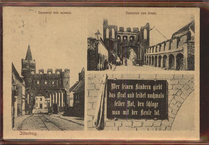 Jueterbog Brandenburg Dammtor Inschrift Tafel Keule