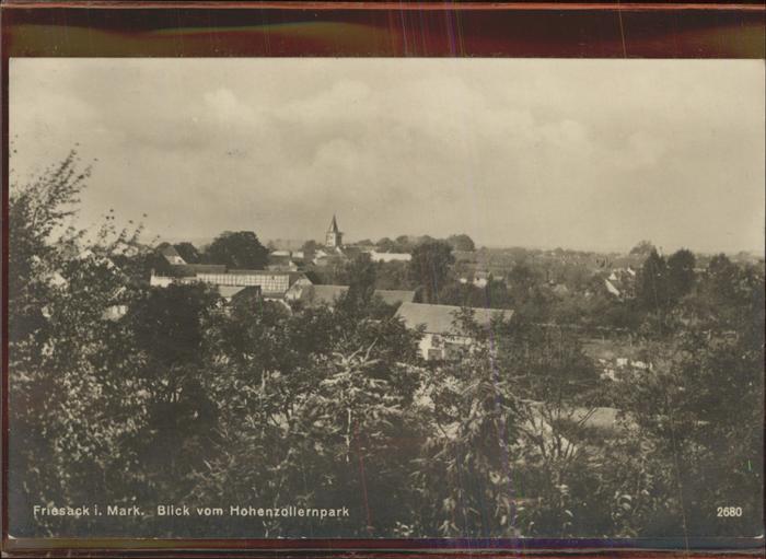 Friesack Blick vom Hohenzollernpark
