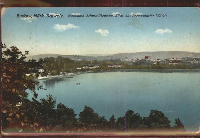 Buckow Maerkische Schweiz Panorama Schermützelsee Blick von Bolle