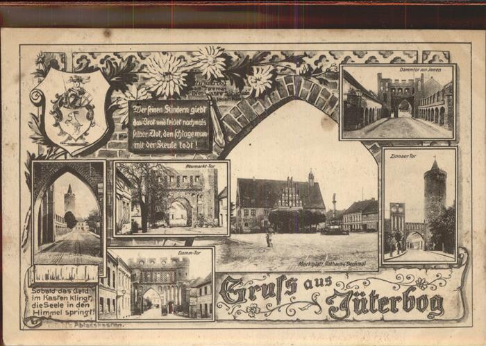 Jueterbog Wappen Tafel Keule Dammtor Neumarkttor