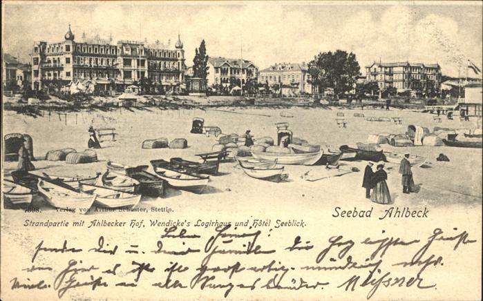 Ahlbeck Ostseebad Insel Usedom Strandleben mit div.Villen