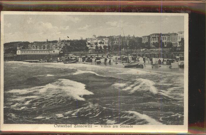 Zinnowitz Ostseebad Usedom Strand mit div.Villen