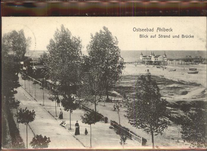 Ahlbeck Ostseebad Insel Usedom Strandpromenade mit Seebrücke