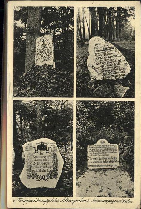Altengrabow Steine vergangener Zeiten Truppenuebungsplatz Denkmal