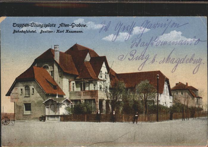 Alten-Grabow Bahnhofshotel Truppen Übungsplatz