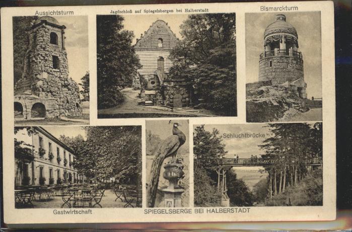 Spiegelsbergen Aussichtsturm Bismarckturm Jagdschloss Schluchtbruecke