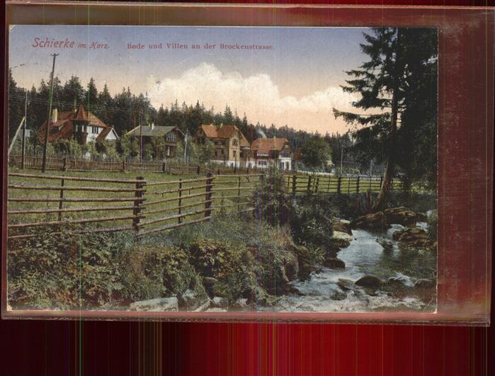 Schierke Harz Bode und Villen an der Brockenstrasse