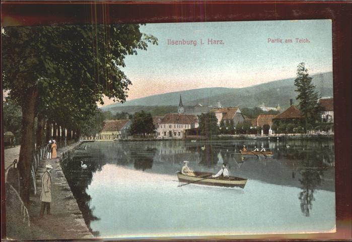 Ilsenburg Harz Bootspartie am Teich