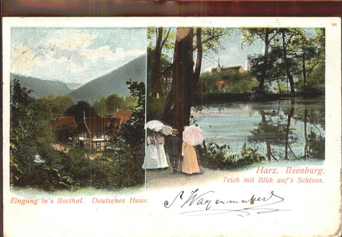 Ilsenburg Harz Ilsethal Deutsches Haus Schloss Teich