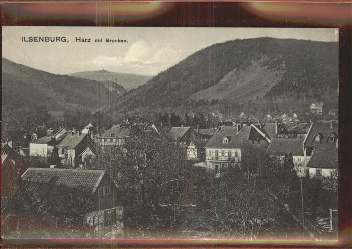 Ilsenburg Harz Stadtblick mit Brocken