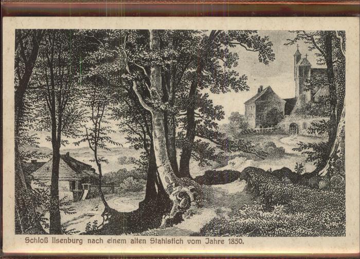 Ilsenburg Harz Schloss Ilsenburg Stahlstich