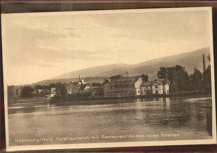 Ilsenburg Harz Forellenteich mit Restaurant zu den roten Forellen