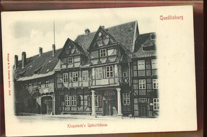 Quedlinburg Harz Klopstocks Geburtshaus
