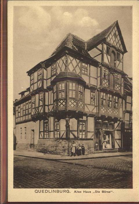 Quedlinburg Harz Altes Haus Die Boerse