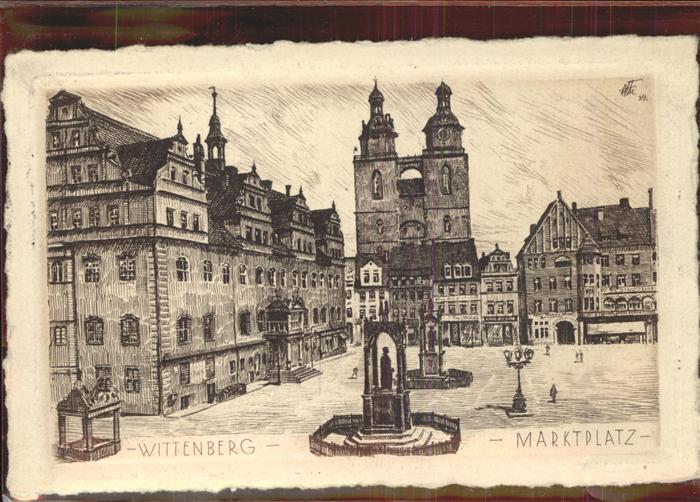 Wittenberg Lutherstadt Marktplatz Denkmäler Kirche