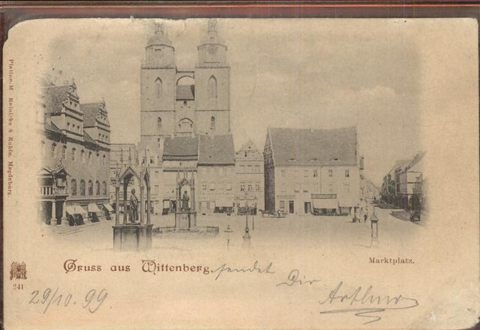 Wittenberg Lutherstadt Marktplatz Kirche Denkmäler