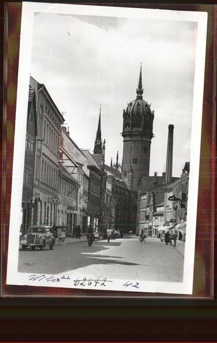Wittenberg Lutherstadt Strassenpartie Kirche